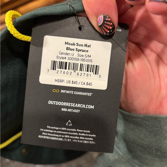 NWT Outdoor Research Green Moab Sun Hat Size S/M - Picture 2 of 5